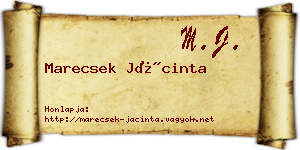 Marecsek Jácinta névjegykártya